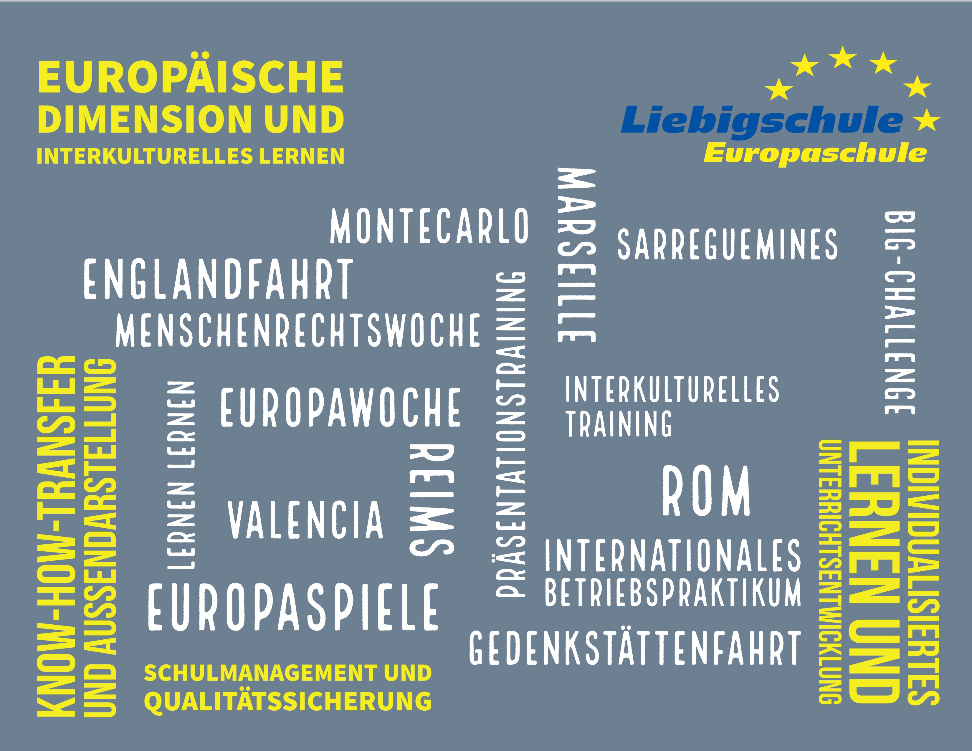 Plakat Europaschule Wortsalat